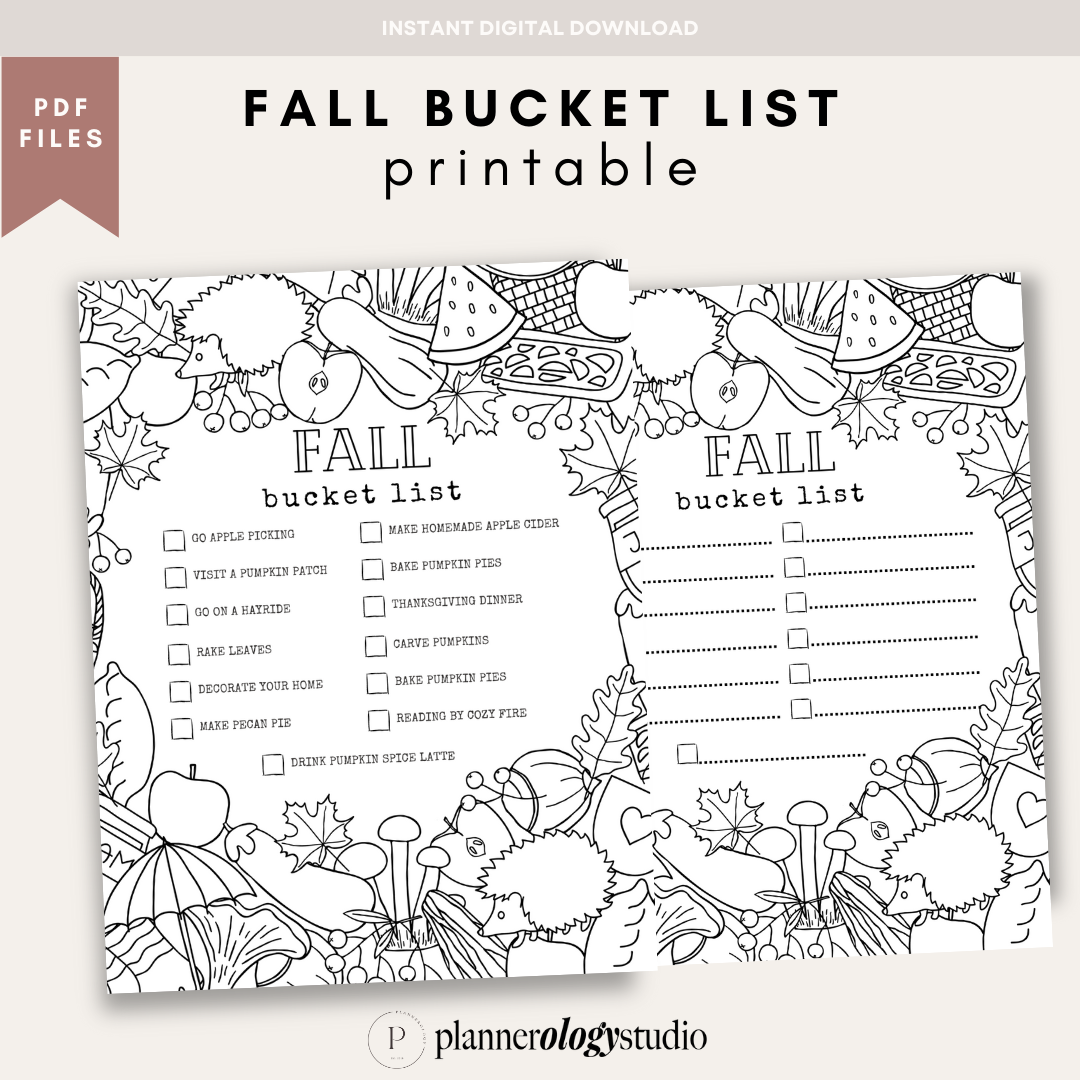Fall Bucket List Coloring Page Printable Checklist | Autumn Bucket Lis – Plannerologystudio fall-bucket-list-coloring-page-printable-checklist-autumn-bucket-lis-plannerologystudio