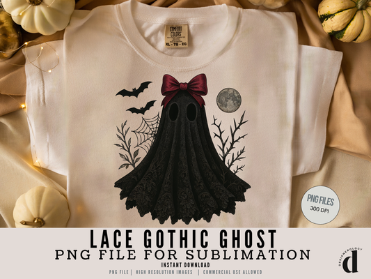 Gothic Lace Ghost Png, Boo In Boojee, Halloween Boo Lace Bow Png, Halloween PNG, Boo Ghost Shirt Png, Cute Boo Halloween Sublimation Design