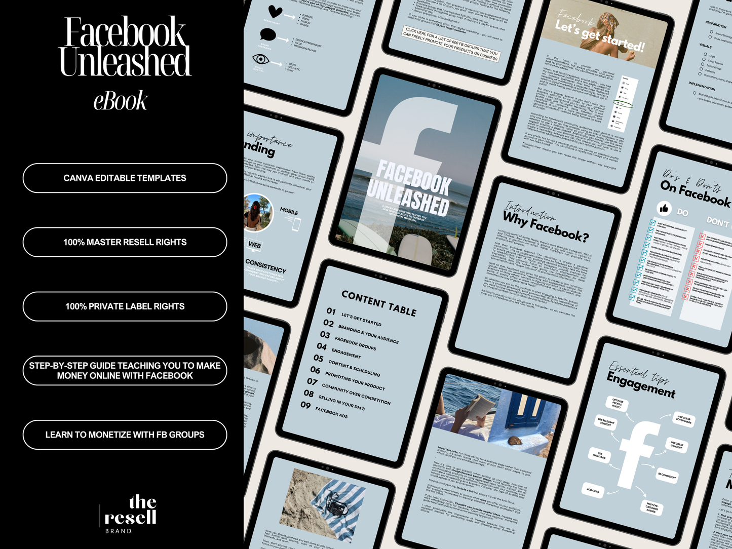 Facebook Unleashed eBook with PLR & MRR + Bonus 600 Facebook Group List | Make Money Online | Facebook Digital Marketing Guide | Resell Rights