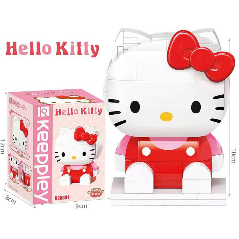 Hello Kitty Building Melody Cinnamoroll Pom Pom Purin Block Block Girl Cat Jade Tiny Children's Educational Toys Gifts