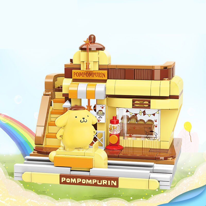 Hello Kitty Building Melody Cinnamoroll Pom Pom Purin Block Block Girl Cat Jade Tiny Children's Educational Toys Gifts