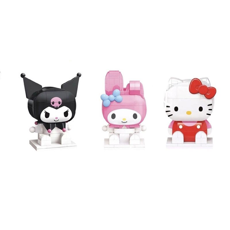 Hello Kitty Building Melody Cinnamoroll Pom Pom Purin Block Block Girl Cat Jade Tiny Children's Educational Toys Gifts