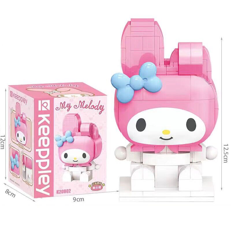 Hello Kitty Building Melody Cinnamoroll Pom Pom Purin Block Block Girl Cat Jade Tiny Children's Educational Toys Gifts