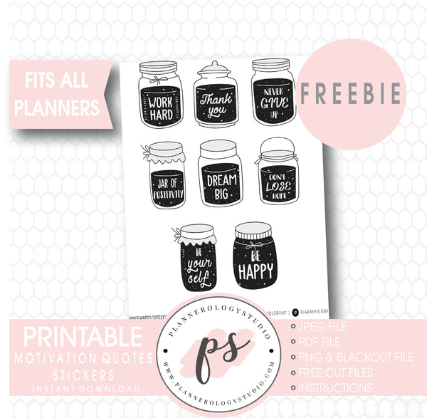 Printed Motivational Stickers for Planners - Love and Labels