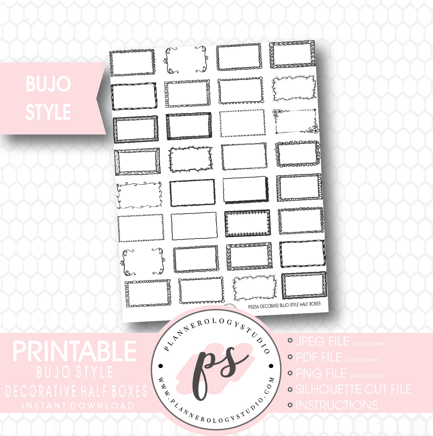 bullet-journal-bujo-decorative-half-boxes-printable-planner-stickers-plannerologystudio for Bullet Journal Stickers Free Printable Bullet Journal Bujo Decorative Half Boxes Printable Planner Stickers – Plannerologystudio for Bullet Journal Stickers Free Printable