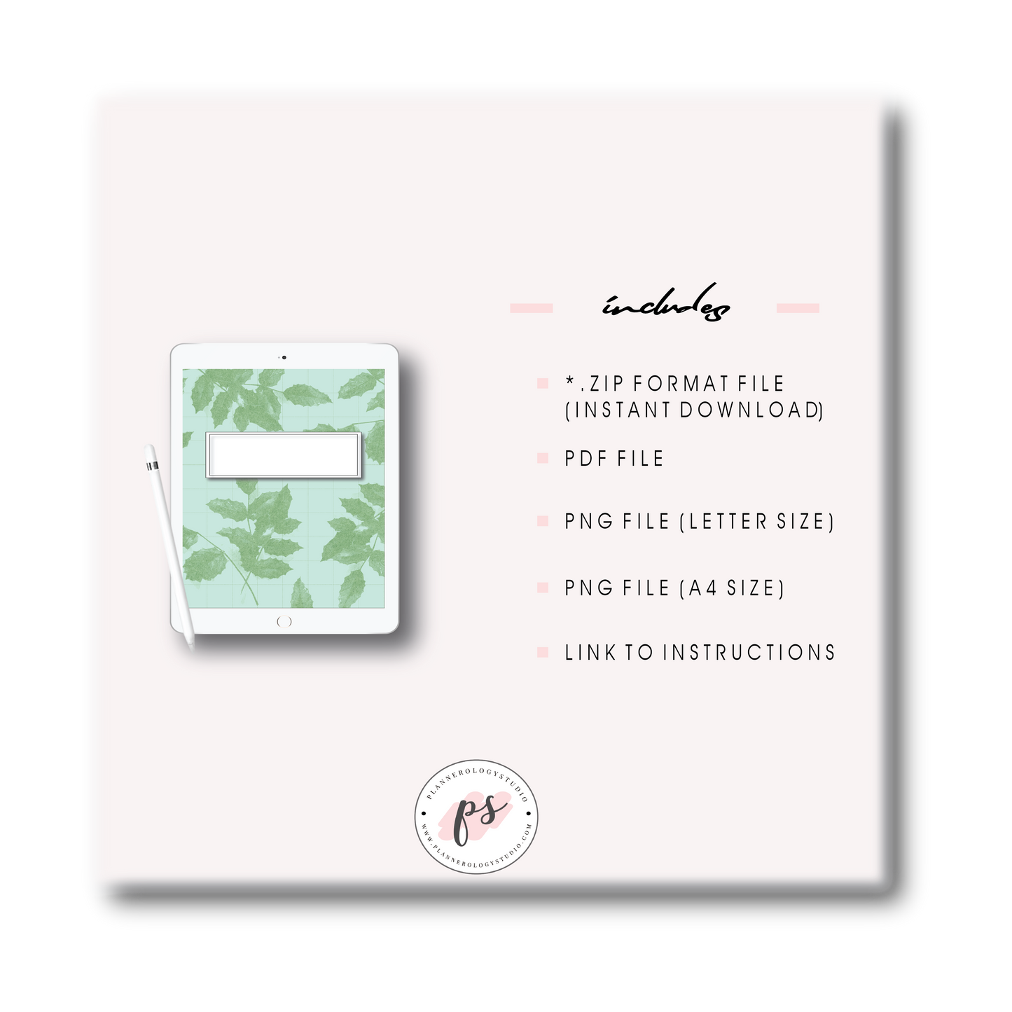 Digital Planner Notebook Cover for iPad/Tablet and GoodNotes/Notabilty/etc (Freebie) - Plannerologystudio