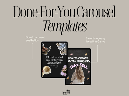 560 Instagram Carousel Templates | Canva Editable Social Media Posts | Aesthetic, Modern, Marketing & Branding Bundle | MRR and PLR