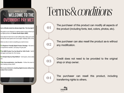Overnight Pay Method eBook with MRR - Digital Download for Passive Income, Resell Rights, Online Business Guide, Instant Download