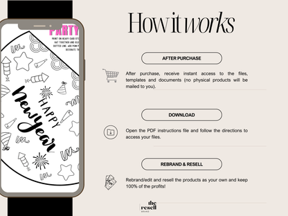 New Years Kids Crafts & Games Bundle Printable | NYE Activities for Kids | Handprint Crafts, Coloring Pages | 2026 New Year | PDF and Canva