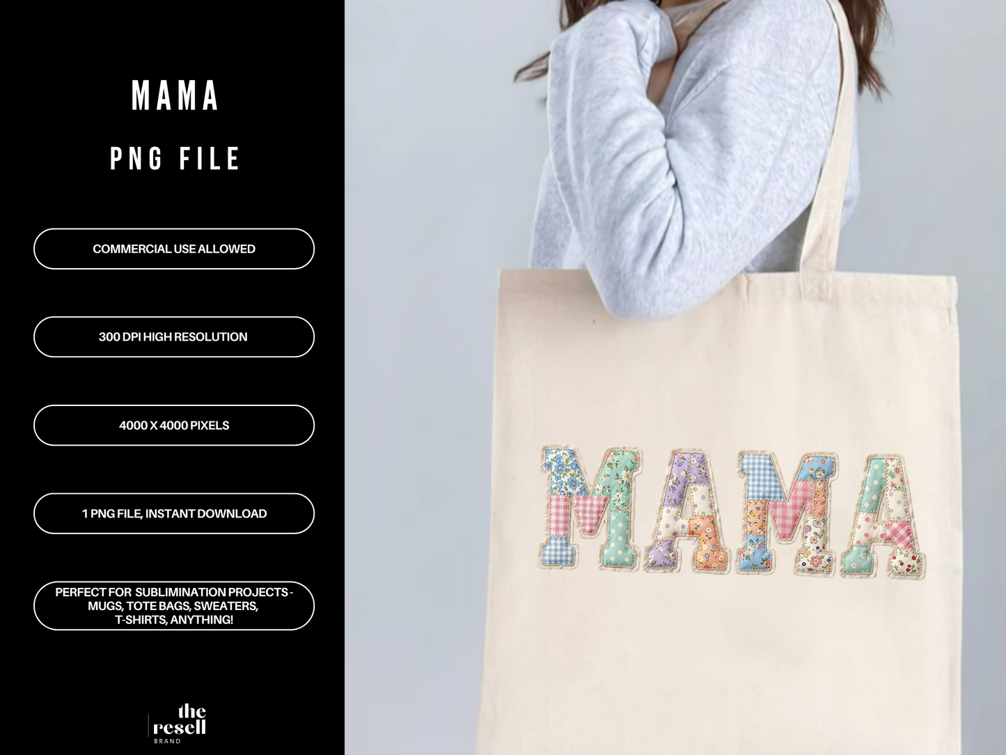 Mama Patchwork 300 DPI PNG Clipart | Coquette Floral Mama Shirt | Mother’s Day Sublimation | Vintage Quilt Aesthetic | Commercial Use