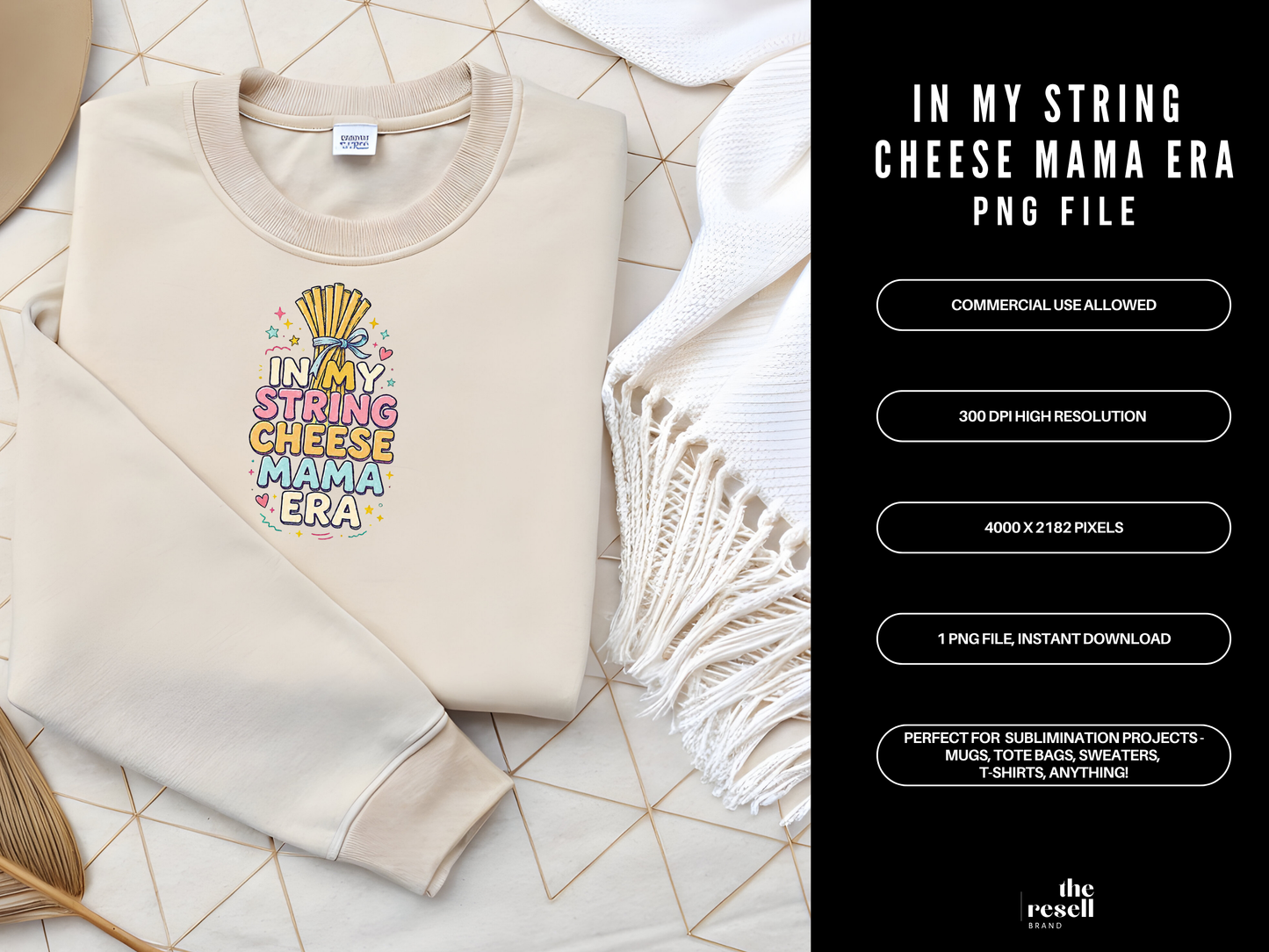 In My String Cheese Mama Era 300 DPI PNG Clipart | Funny Mom Shirt | Trendy Mama Era Design | Mother’s Day Sublimation (Copy)