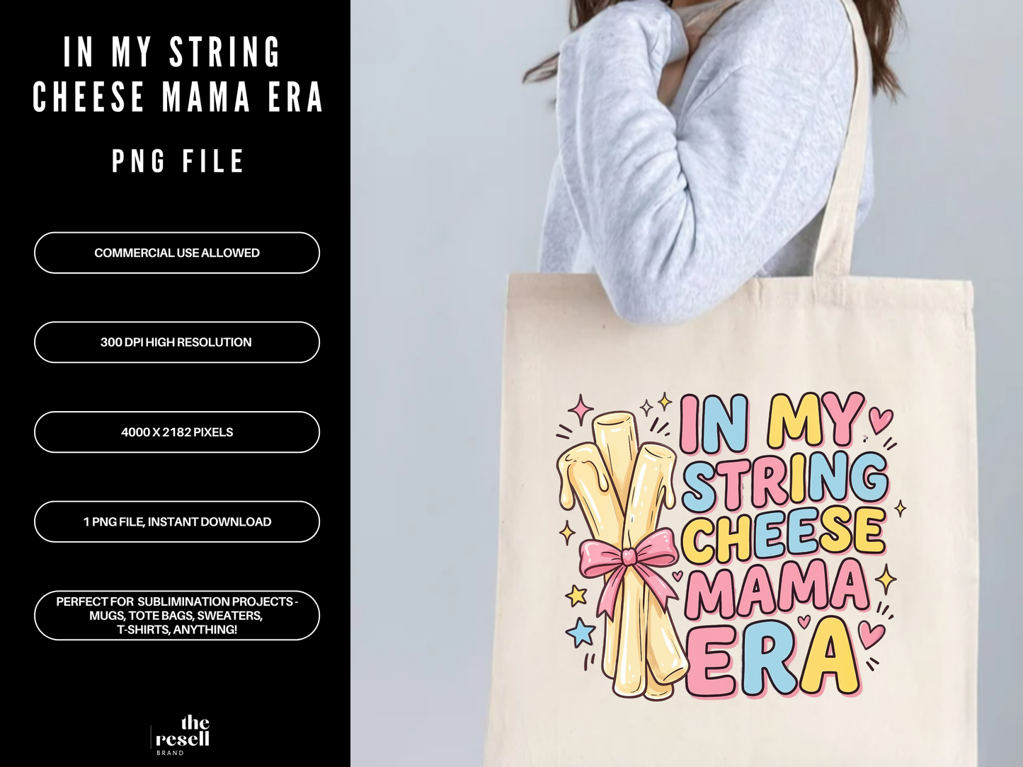 In My String Cheese Mama Era 300 DPI PNG Clipart | Funny Mom Shirt | Trendy Mama Era Design | Mother’s Day Sublimation