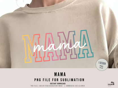 Mama PNG 300 DPI Clipart | Trendy Mom Shirt Design | Minimalist Mama Sublimation | Mother’s Day Gift PNG