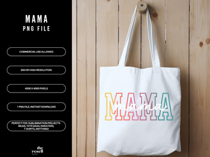 Mama PNG 300 DPI Clipart | Trendy Mom Shirt Design | Minimalist Mama Sublimation | Mother’s Day Gift PNG