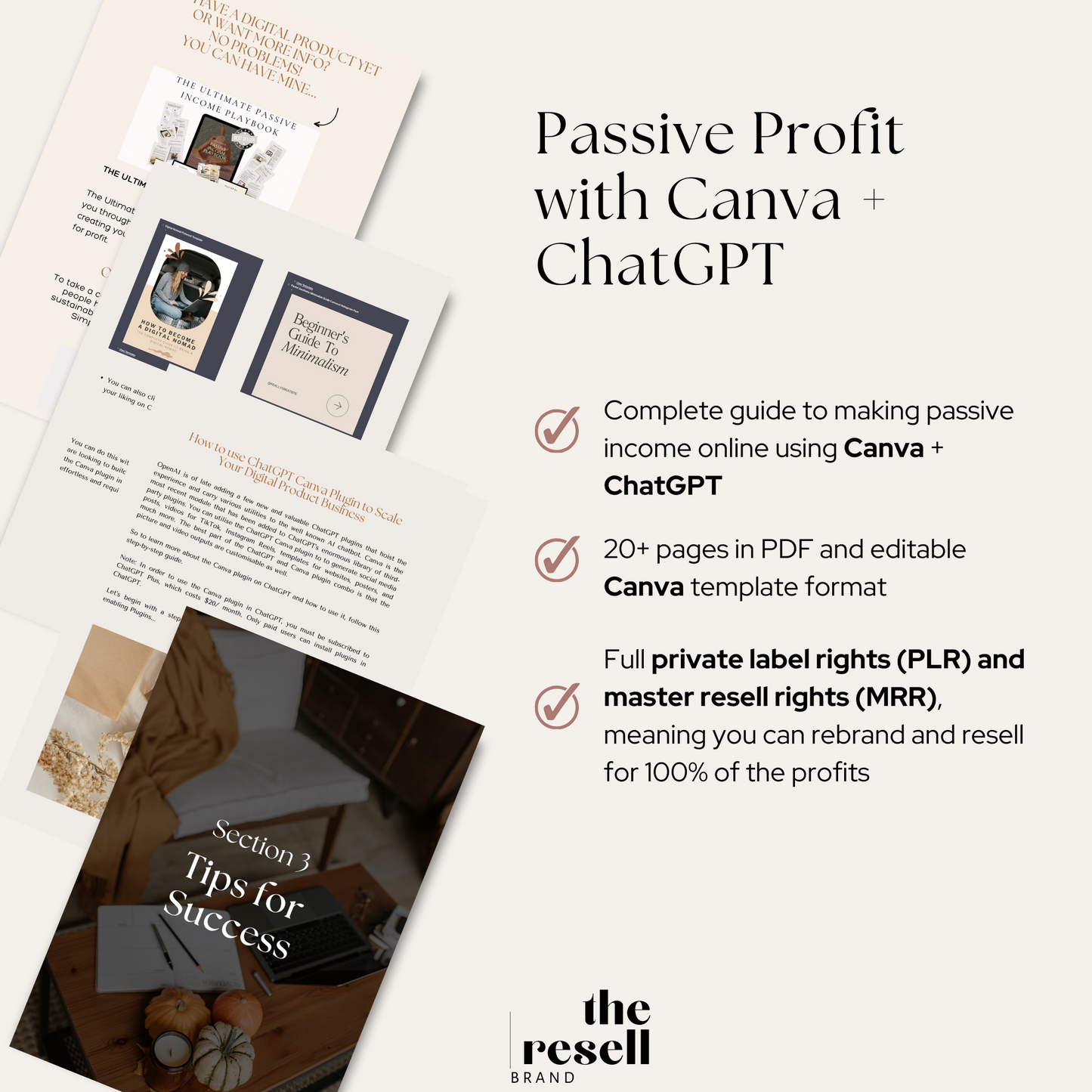 Passive Profit with Canva + ChatGPT | Done For You Ebook | PLR | MRR Resell Rights | Digital Marketing Product Guide