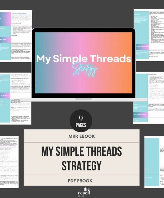 My Simple Threads Strategy eBook Guidebook | MRR | How to Increase Sales & Revenue Through Instagram Threads