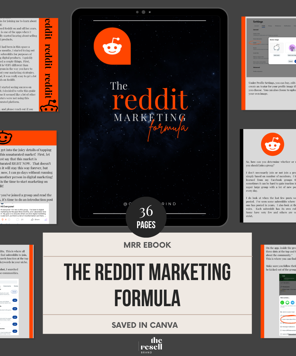 The Reddit Marketing Formula eBook | MRR | Digital Marketing & Make Money Online with Reddit