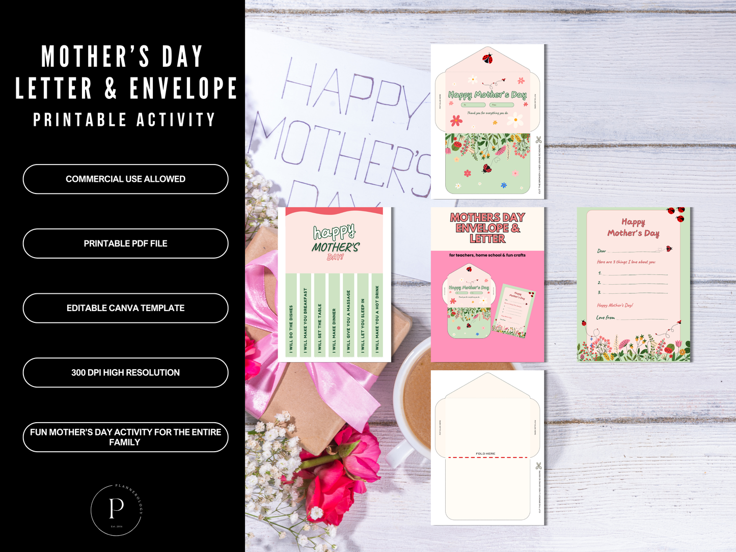 Mother’s Day Letter & Envelope Printable for Kids – Cute DIY Card Activity (Canva Editable + PDF)