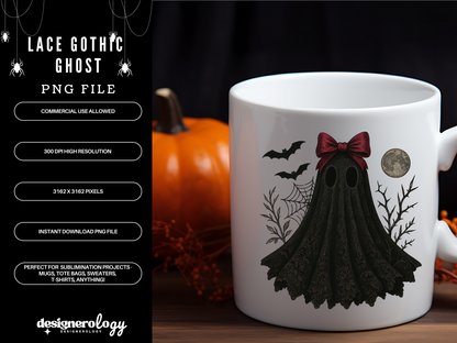 Gothic Lace Ghost Png, Boo In Boojee, Halloween Boo Lace Bow Png, Halloween PNG, Boo Ghost Shirt Png, Cute Boo Halloween Sublimation Design