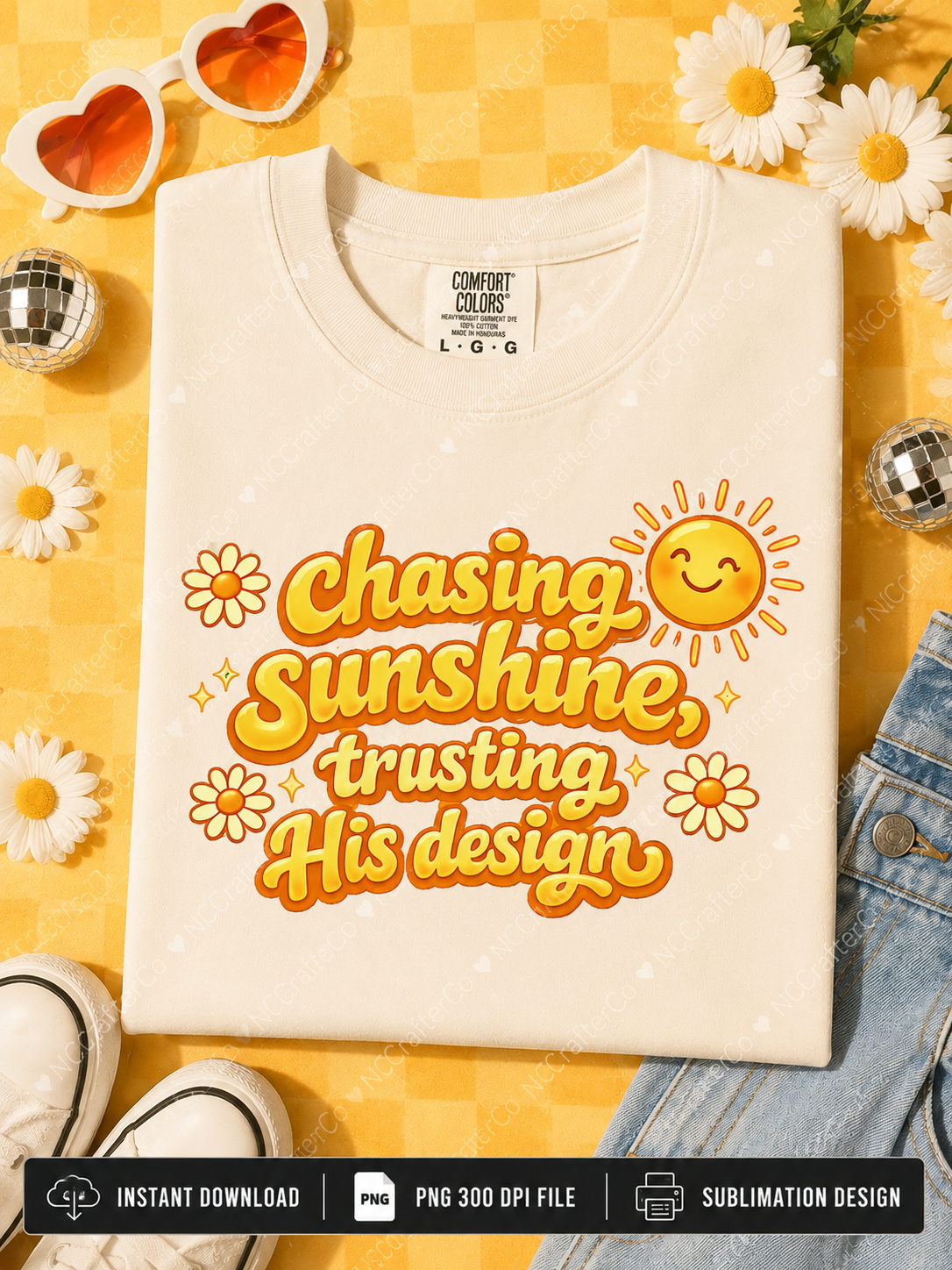 Chasing Sunshine trusting His design Christian PNG