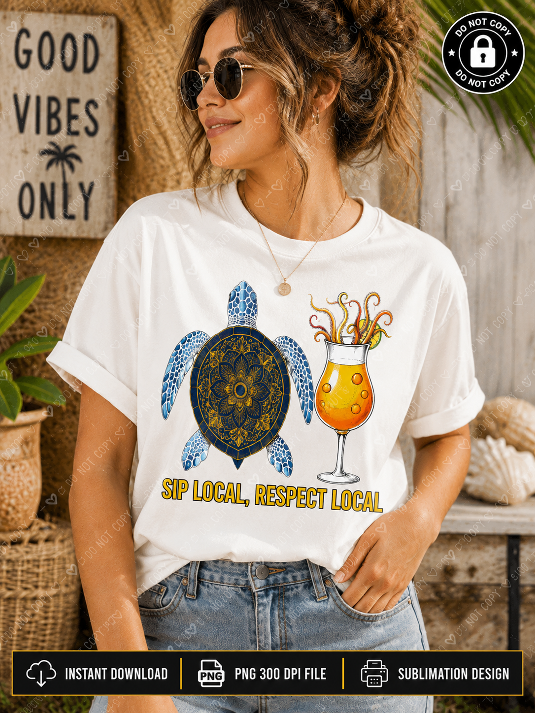Sea turtle vacation shirt PNG download