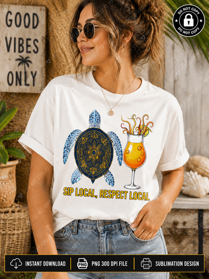 Sea turtle vacation shirt PNG download