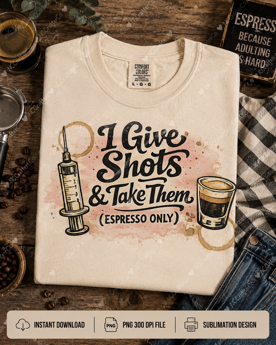 Nurse life coffee lover sublimation design