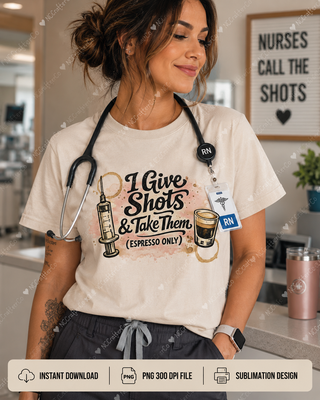 Healthcare worker funny PNG artwork