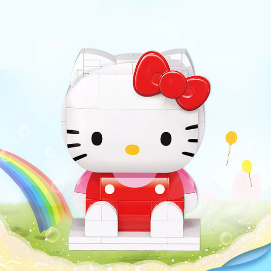 Hello Kitty Building Melody Cinnamoroll Pom Pom Purin Block Block Girl Cat Jade Tiny Children's Educational Toys Gifts