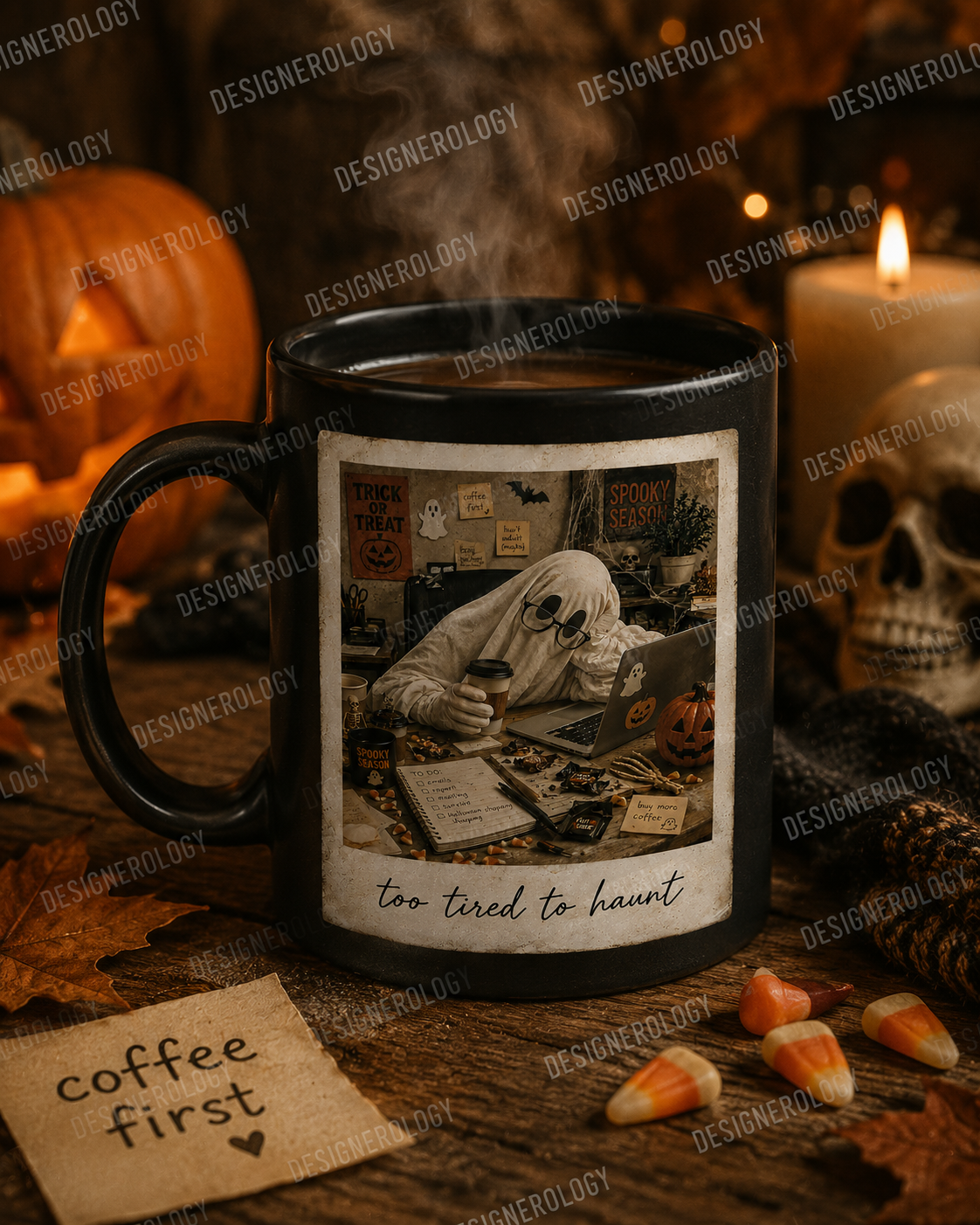 Funny sarcastic Halloween ghost PNG sublimation design featuring a spooky meme quote for t-shirts, mugs, tote bags and Halloween apparel.