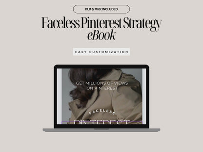 Pinterest Marketing eBook Canva Template | 54 Pages Editable | PLR + MRR | Pinterest Growth Strategy for Coaches & Sellers