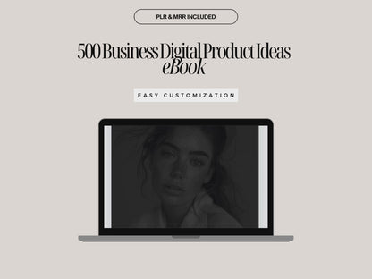 500+ Business Digital Product Ideas eBook | Editable Canva Template + PDF | ChatGPT-Ready Prompts | PLR + MRR Included