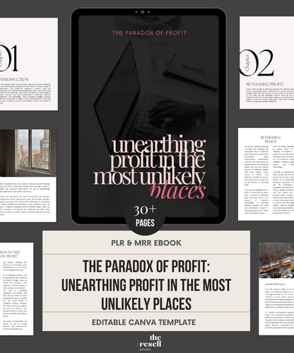 The Paradox of Profit: Unearthing Profit in the Most Unlikely Places | 30+ Pages Digital Marketing eBook| Master Resell Rights (MRR)| PLR | Canva Editable eBook