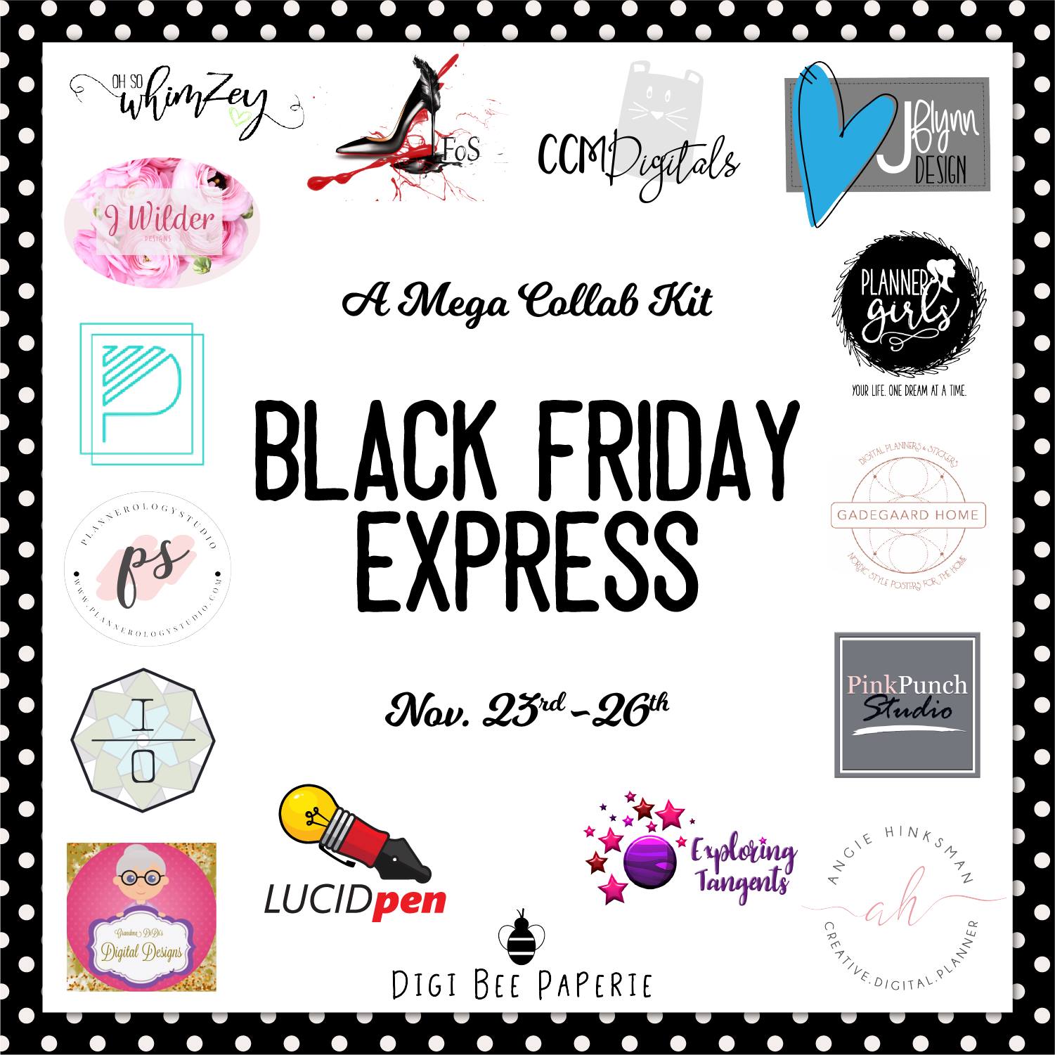 Black Friday Express Digital Printable Planner Stickers | PNG Files | Compatible with Goodnotes & iPad/Tablet Applications - Plannerologystudio