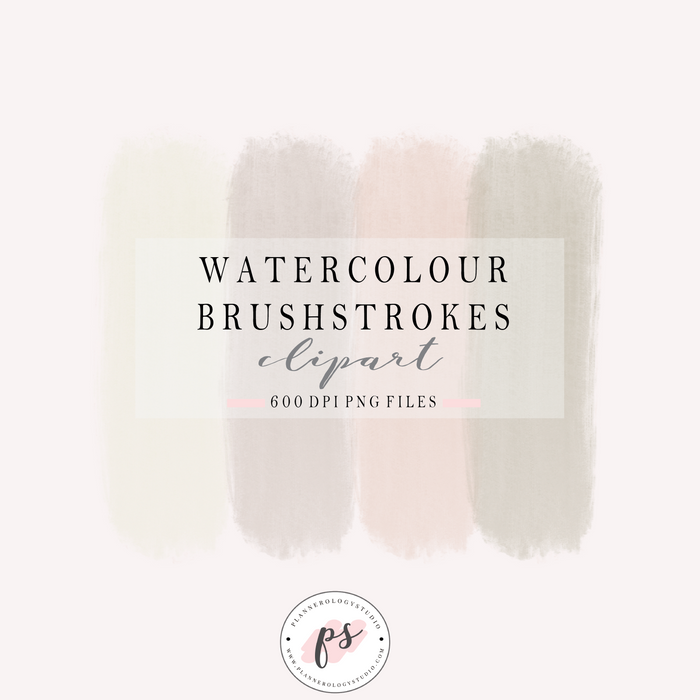 Watercolour Brushstroke Clipart (Freebie) - Plannerologystudio