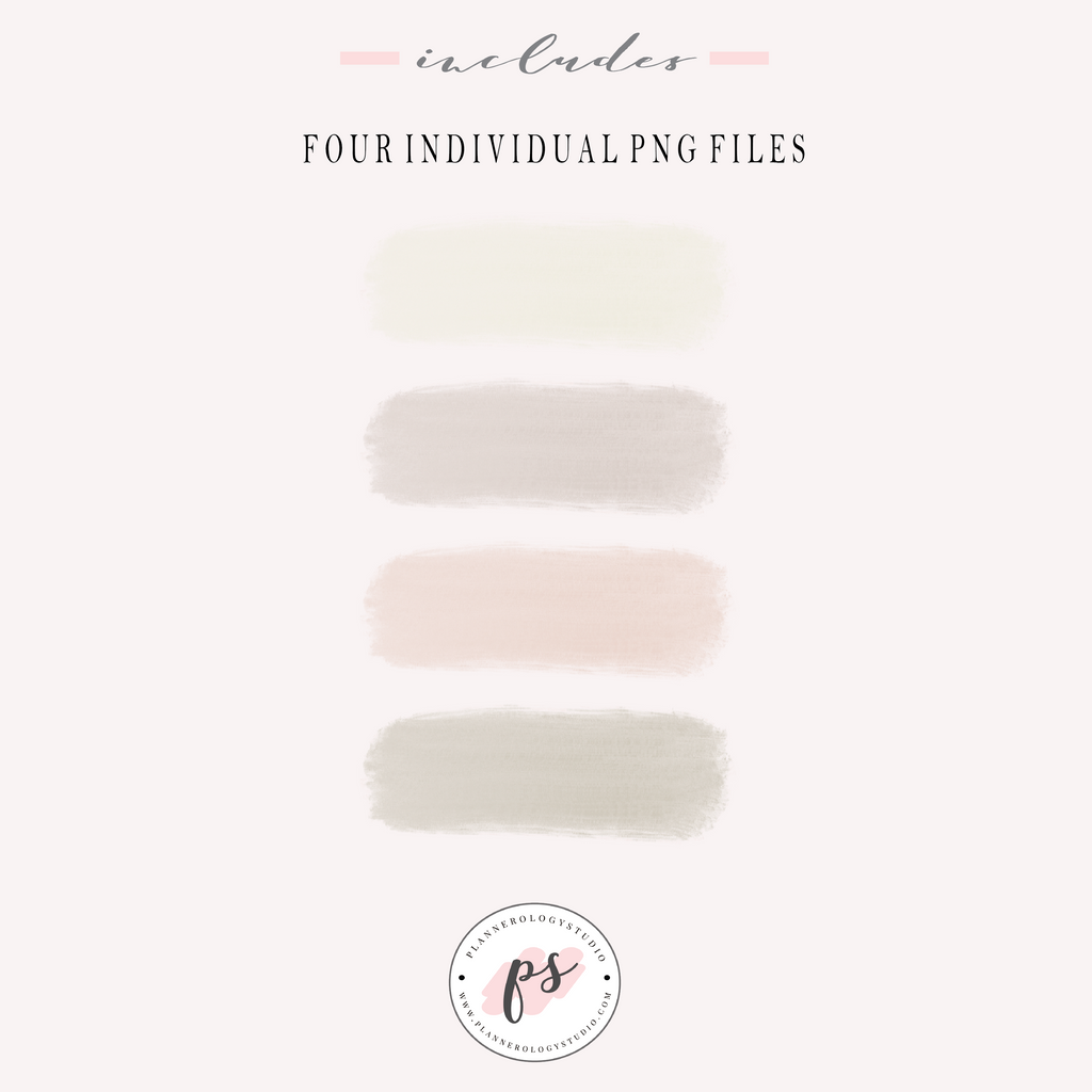 Watercolour Brushstroke Clipart (Freebie) - Plannerologystudio