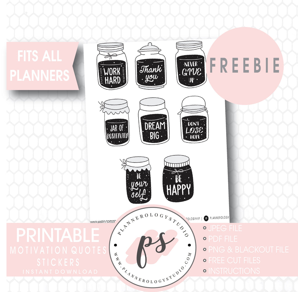 Printable Planner Text Stickers Quotes Stickers Stickers for