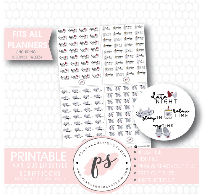 Printable Hobonichi Cousin Monthly Planner Stickers - Greenhouse