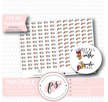 Buy All The Washi & Washi Haul Icon Digital Printable Planner Stickers - Plannerologystudio