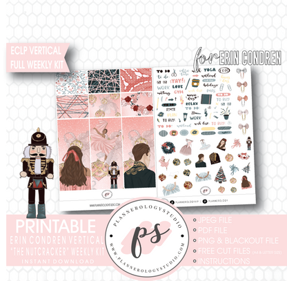 The Nutcracker (Christmas) Full Weekly Kit Printable Planner Digital Stickers (for use with Erin Condren Vertical) - Plannerologystudio