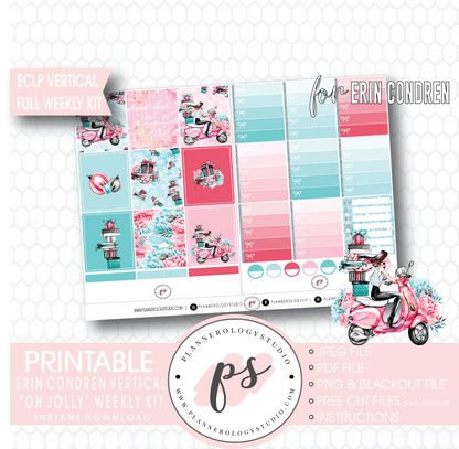 Oh Jolly (Christmas) Full Weekly Kit Printable Planner Digital Stickers (for use with Erin Condren Vertical) - Plannerologystudio