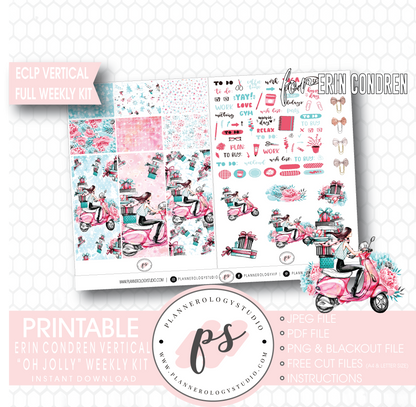 Oh Jolly (Christmas) Full Weekly Kit Printable Planner Digital Stickers (for use with Erin Condren Vertical) - Plannerologystudio
