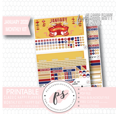 Twenty Twenty One New Years Monthly Kit Digital Printable Planner