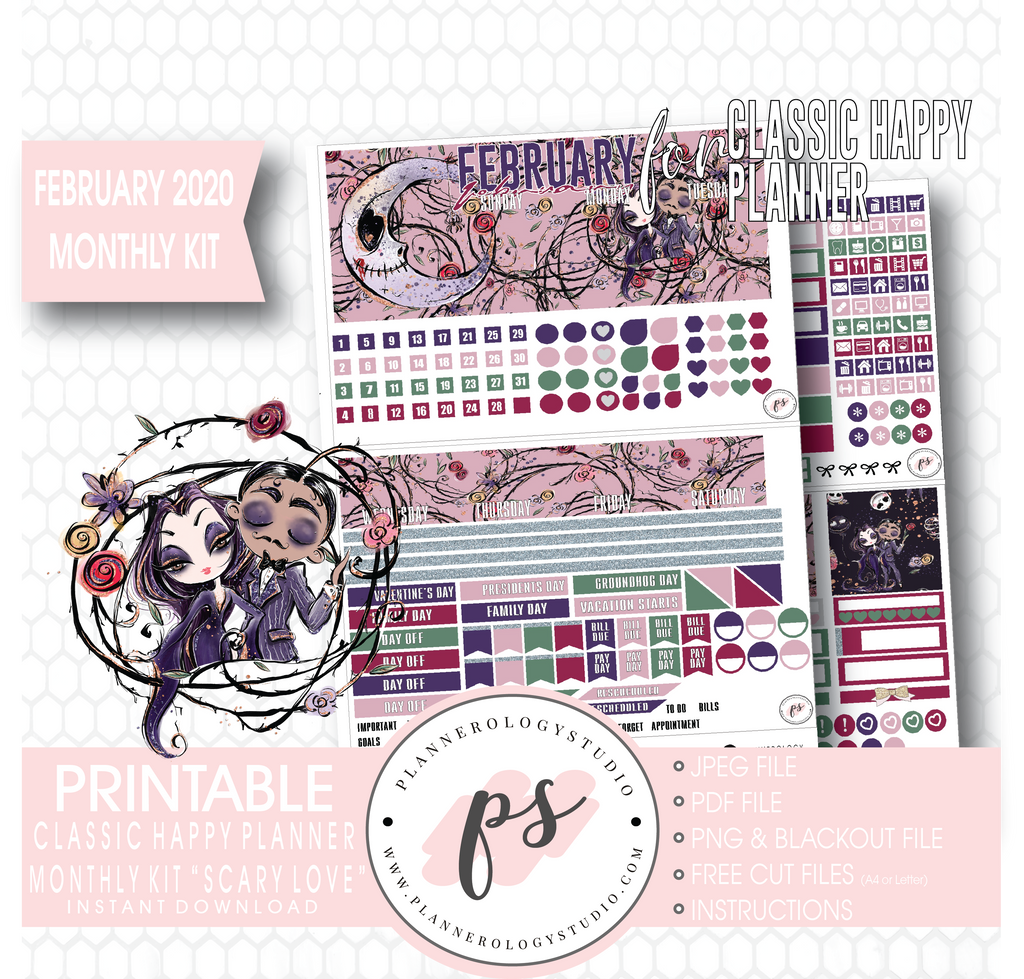 Twenty Twenty One New Years Monthly Kit Digital Printable Planner