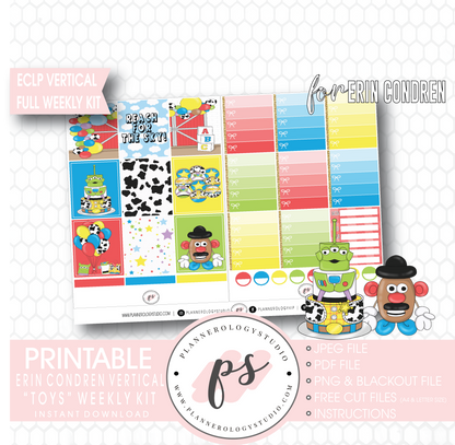 Toys (Toy Story) Full Weekly Kit Printable Planner Digital Stickers (for use with Erin Condren Vertical) - Plannerologystudio