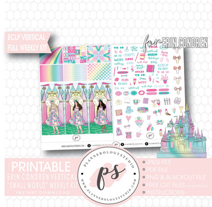 Small World (Disney Inspired) Full Weekly Kit Printable Planner Digital Stickers (for use with Erin Condren Vertical) - Plannerologystudio