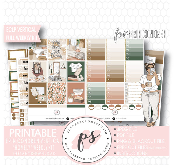 Homely Full Weekly Kit Printable Planner Digital Stickers (for use wit ...