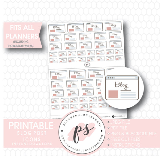 Blog Post Icon Digital Printable Planner Stickers