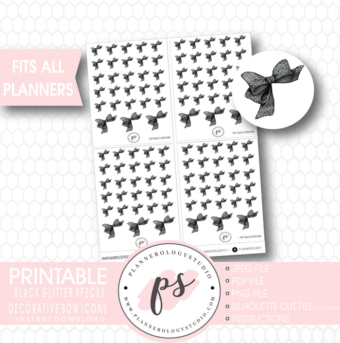 Joy Gold Glitter Specks Flags Printable Planner Stickers –  Plannerologystudio