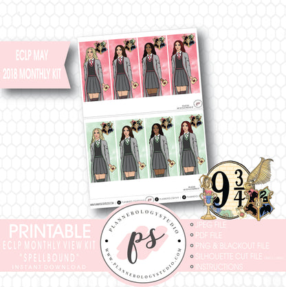 Spellbound (Harry Potter) May 2018 Monthly View Kit Digital Printable Planner Stickers (for use with Erin Condren) - Plannerologystudio